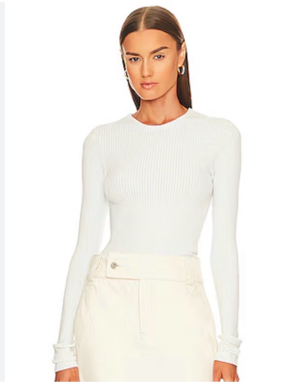 Agolde Alma Shrunken Crewneck Top